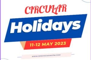 Holidays Circular may 2023