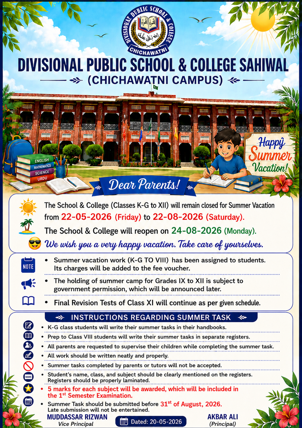 Summer Vacation Circular and Summer Pack 2026 K-G To VIII Uploaded (Download Now) chatgpt image may 20, 2026, 08 33 33 am