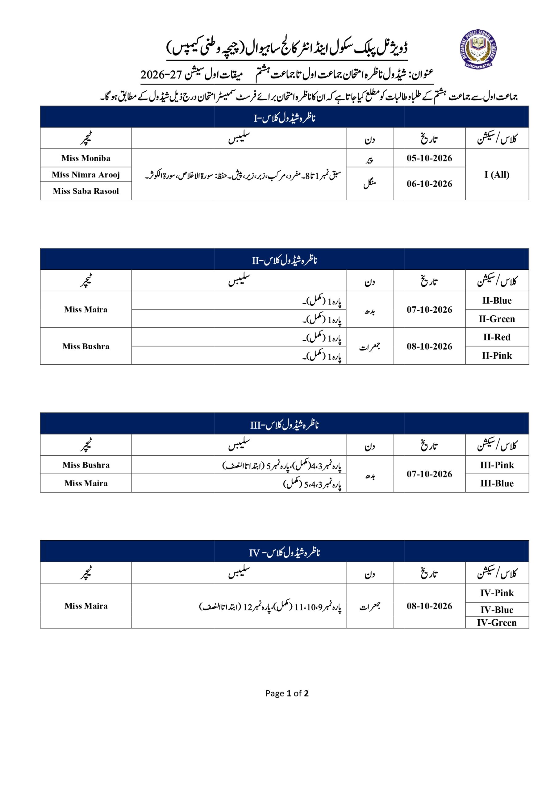 nazra 1st sem page 0001